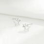 Sterling Silver Linked Stars Stud Earrings, thumbnail 2 of 6