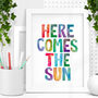 'Here Comes The Sun' Watercolour Print, thumbnail 1 of 2