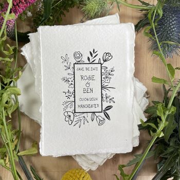 Save The Date Rubber Stamp – Spring Flowers, 5 of 8