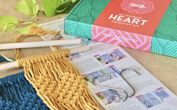 Diy Macrame Heart Tapestry Kit, 6 of 12