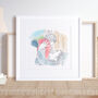 Personalised Watercolour First Mother's Day Portrait, thumbnail 6 of 7