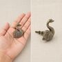 Elegant Swan Brass Cabinet Knob, thumbnail 6 of 9