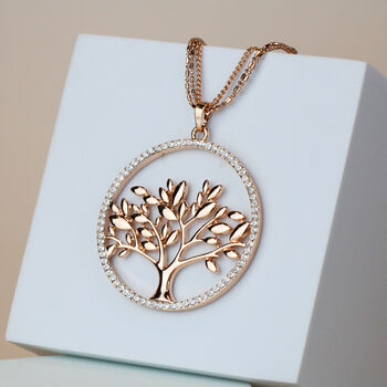 Sparkly Tree Of Life Pendant Necklace, 4 of 5