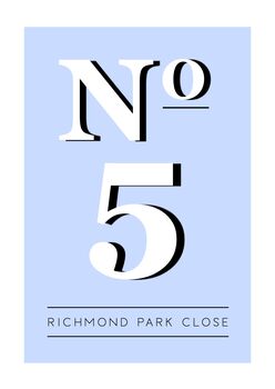 Personalised House Number And Road Name Print, 2 of 9