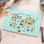 Personalised Kids Map Table Place Mat Board Gift, thumbnail 1 of 4