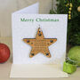 Christmas Card With Star Decoration, thumbnail 1 of 7