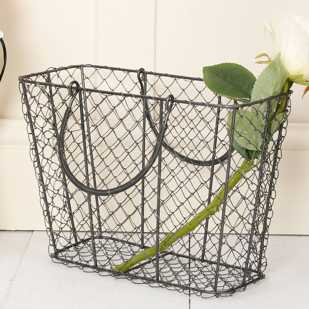 Industrial Style Wire Magazine Basket By Dibor