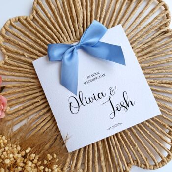 On Your Wedding Day Card, Luxury Bow Wedding Couple Card, 3 of 5
