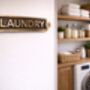Solid Brass Laundry Plaque Brass With Antique Finish, thumbnail 6 of 6