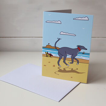 Sand Between Your Paws A6 Greetings Card, 2 of 2