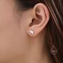 Cute Dainty Elephant Stud Earrings In Sterling Silver, thumbnail 8 of 12