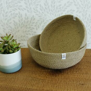 Respiin Natural Seagrass And Jute Bowls, 9 of 12