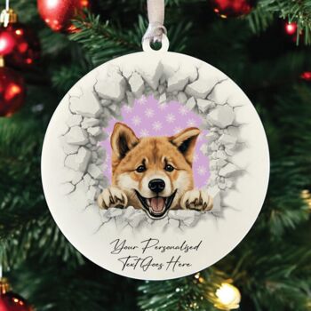 Personalised Christmas Akita Break Through, 3 of 10