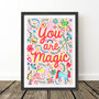 Unicorn And Floral Nursery Print Set – Set Of Nine Whimsical Wall Art Prints, thumbnail 11 of 12