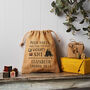 Personalised Christmas Hessian Sack Small Dear Santa, thumbnail 4 of 4