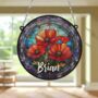 Poppy Personalised Stained Glass Effect Suncatcher, thumbnail 4 of 7