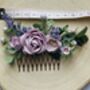 Lilac And Lavender Flower Hair Comb, thumbnail 2 of 2