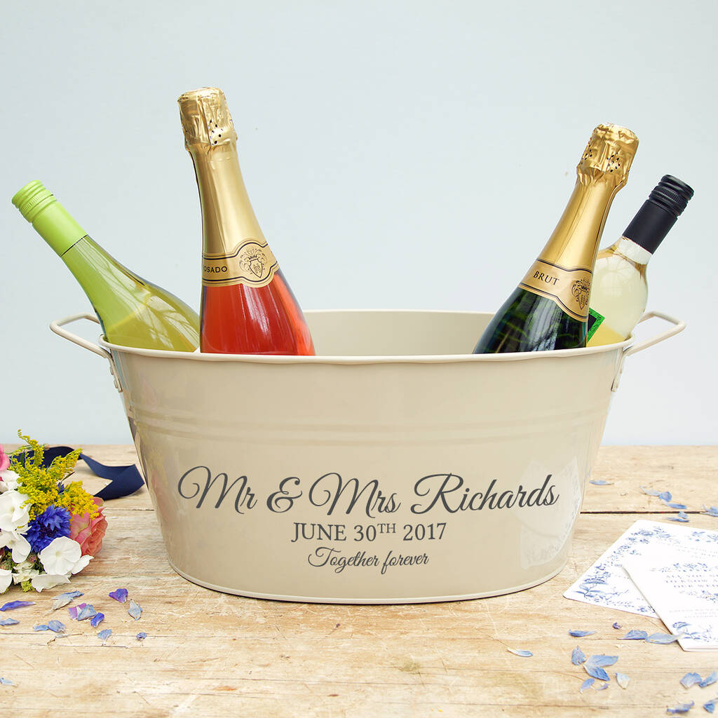Personalised Wedding Wine Cooler By Jonny's Sister
