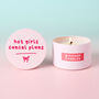Funny Introvert Gift Hot Girls Cancel Plans Pink Tin Candle, thumbnail 2 of 5