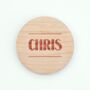 Personalised Couples Decision Maker Wooden Flip Coin, thumbnail 4 of 7
