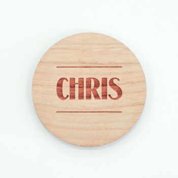 Personalised Couples Decision Maker Wooden Flip Coin, 4 of 7