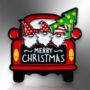 Merry Christmas Truck With Santa Claus And Tree Enamel Pin Badge Brooch, thumbnail 3 of 8