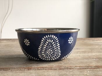 Hand Painted Enamel Bowl, 2 of 5