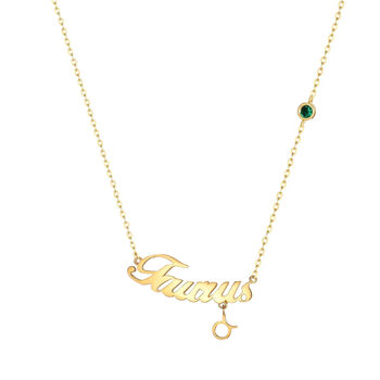 9ct Solid Gold Zodiac Star Sign Necklace, 11 of 12