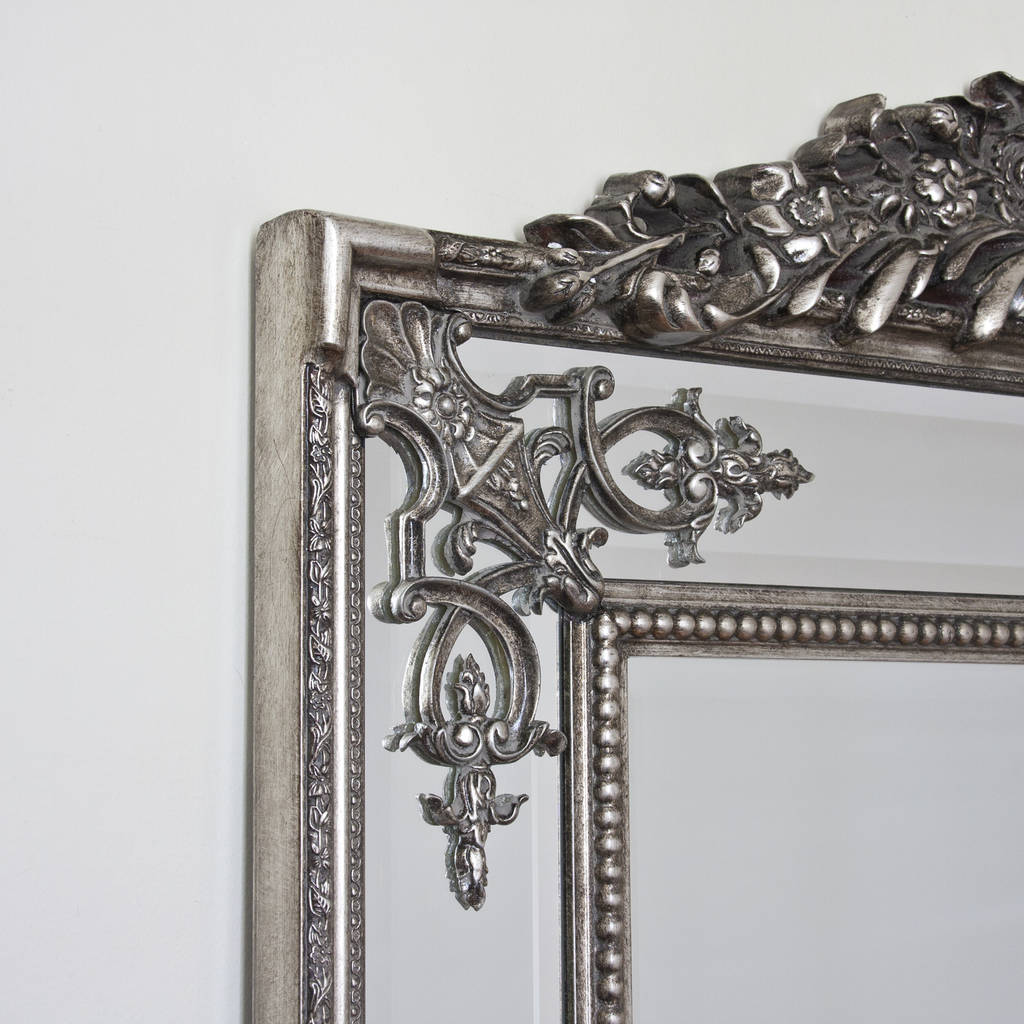 large silver french style mirror by decorative mirrors online