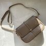 Personalised Embossed Custom Faux Leather Satchel Cross Body Bag, thumbnail 4 of 8