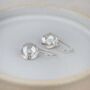 Sterling Silver Birthstone Boho Dome Earrings, thumbnail 2 of 4