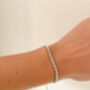 Sterling Silver Heart Link Slider Bracelet, thumbnail 3 of 5