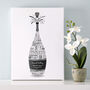 Personalised Diamond Anniversary Champagne Word Art, thumbnail 8 of 8