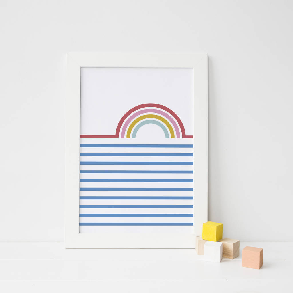 Rainbow Stripe Print, 1 of 4