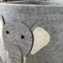 Animal Face Grey Fabric Storage Basket 35cm, thumbnail 7 of 8