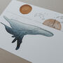Mother And Baby Calf Whale In Night Ocean Print, thumbnail 2 of 5
