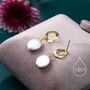 Sterling Silver Genuine Freshwater Pearl Drop Stud Earrings, thumbnail 6 of 12