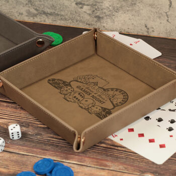 Vegas Sign Dice Rolling Snap Up Table Top Gaming Tray, 2 of 5