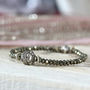 Pyrite And Silver Stretch Bracelet, thumbnail 5 of 12