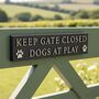 Slim Raised Letter Gate Sign Two Sizes, thumbnail 1 of 4
