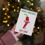 Funny Christmas Cards Xmas Card Pack Merry Xmas Hot Stuff, thumbnail 1 of 4