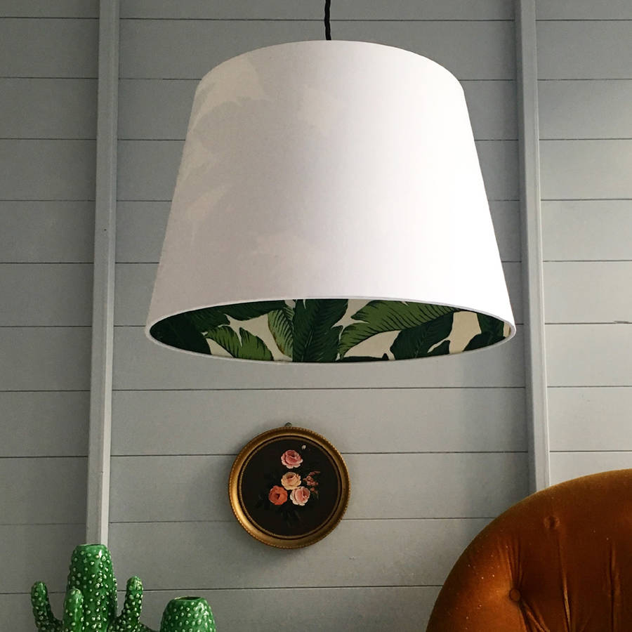 Tropical Banana Leaf Silhouette French Drum Lampshade By Love Tropical Banana Leaf Silhouette French Drum Lampshade