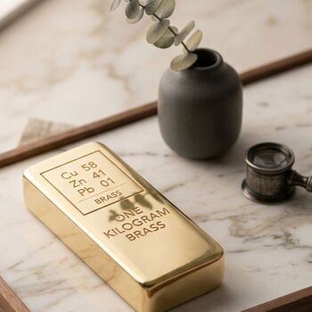 One Kilogram Solid Brass Bullion Bar – Fine Metal Ingot, 3 of 3