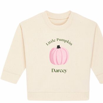 Personalised Pink Pumpkin Halloween Sweatshirt, 2 of 2