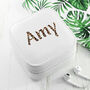 Personalised Animal Print White Travel Jewellery Case, thumbnail 4 of 8