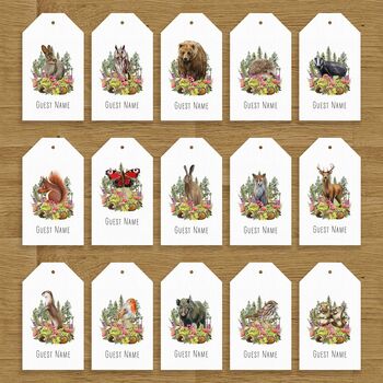 Woodland Animals Place Card Luggage Tags, 3 of 12