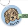 Cavapoo Face Keyring, thumbnail 1 of 3