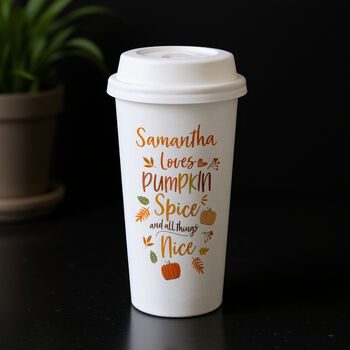Personalised Pumpkin Spice Travel Mug, 2 of 5