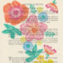 Floribunda Wood Block Print Vintage Book Page, thumbnail 7 of 9