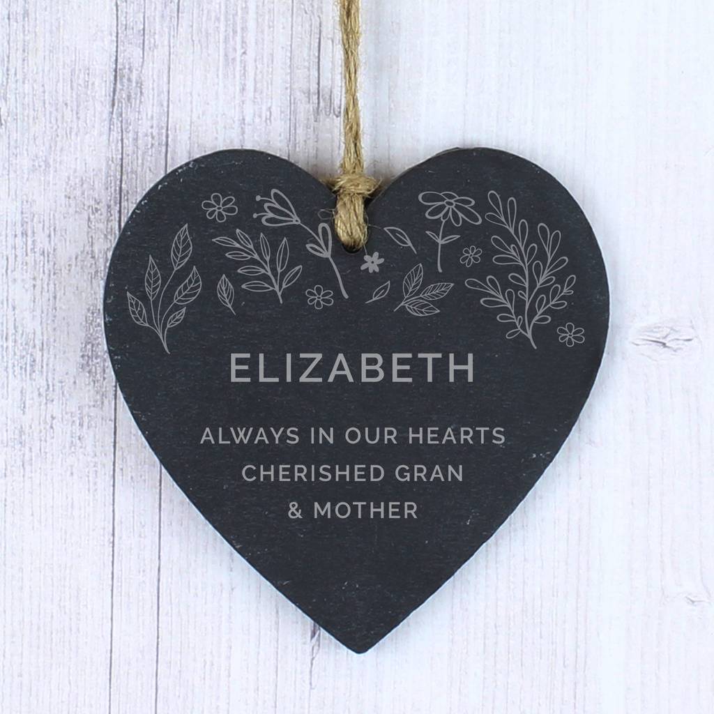 Personalised In Loving Memory Slate Heart By Sassy Bloom As Seen On Tv